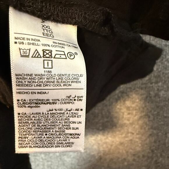 Old Navy Shirt Womens 2XL XXL Black Short Sleeve Blouse Plus Size Bohemian NEW - Picture 5 of 8